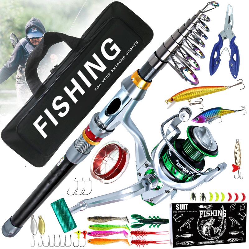 Reel Bag - Telescopische hengel- en molencombinatieset, draagbare complete