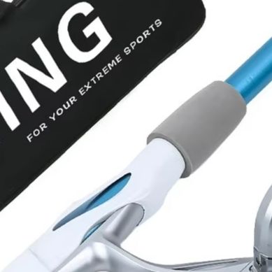 Reel Bag - Blauw-witte 1,8m hengelset met molen, inclusief