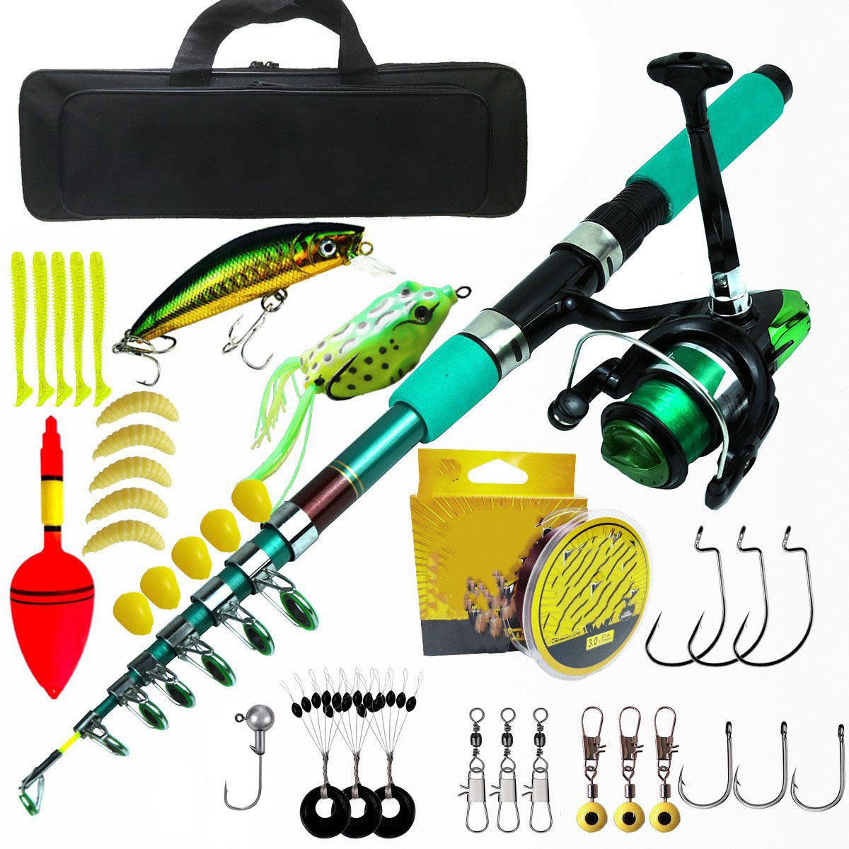 Reel Bag - Draagbare ultralichte karper telescopische spinhengel-molen combo